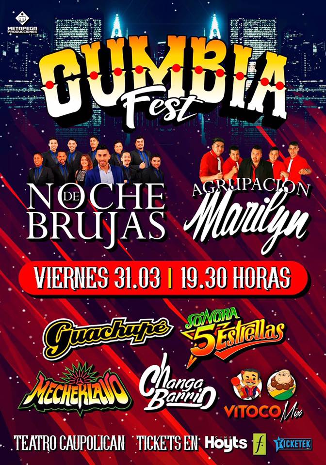 Cumbia Fest confirma a Noche de Brujas Guachupé y Agrupación Marilyn